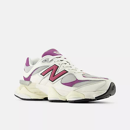 New Balance 9060 — Sea Salt / Fucsia