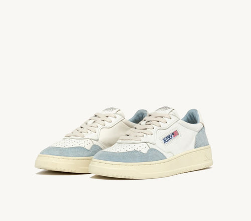 Autry Medalist Low — Bianco / Azzurro