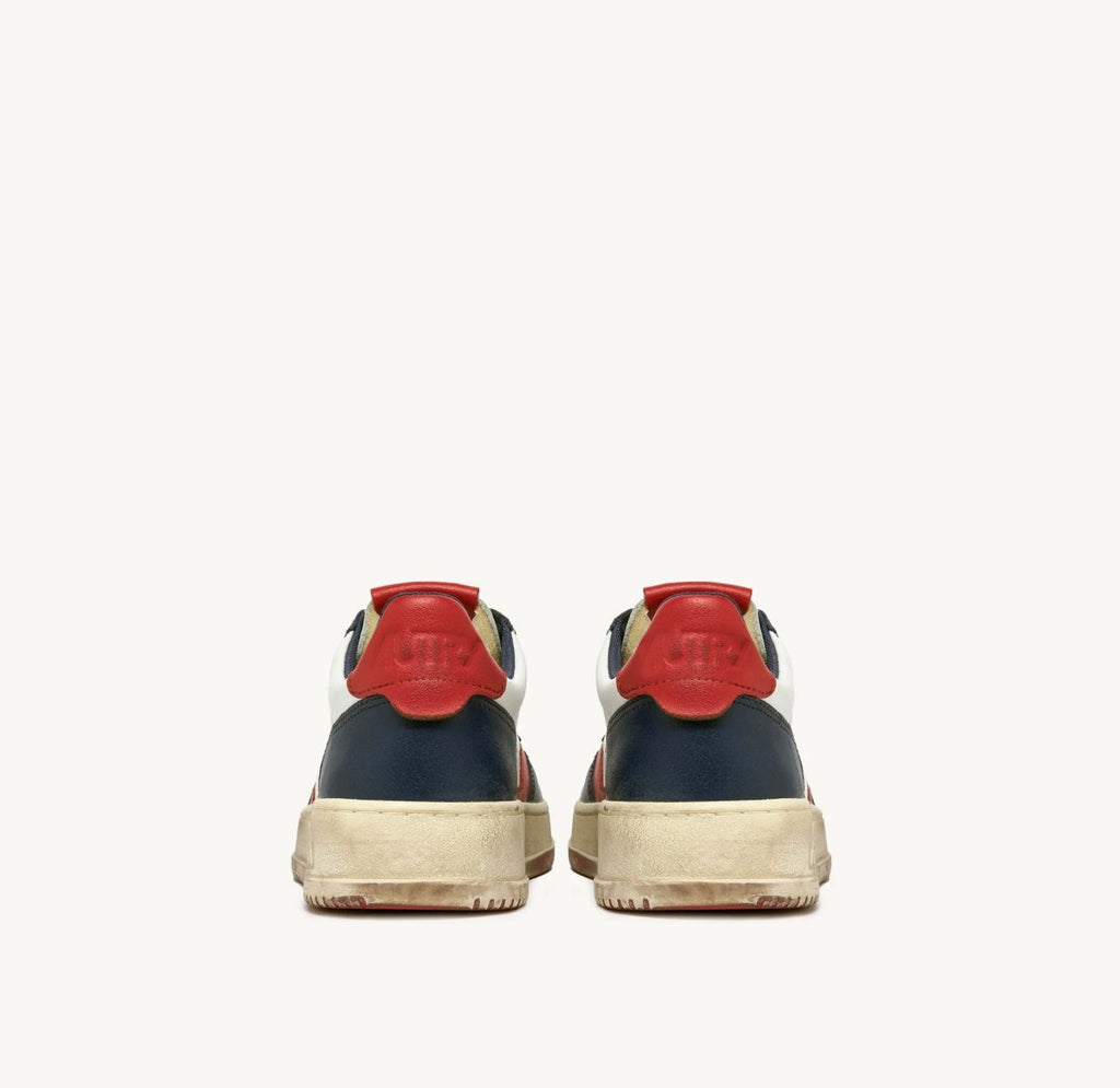 Autry Medalist Super Vintage — Bianco / Blu Marino / Rosso