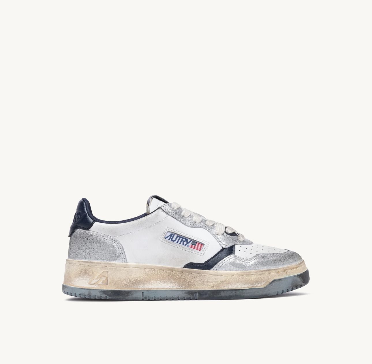Autry Medalist Super Vintage — White / Silver